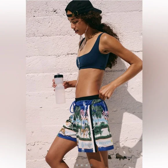 Free People when in venice printed mesh shorts - Picture 3 of 6